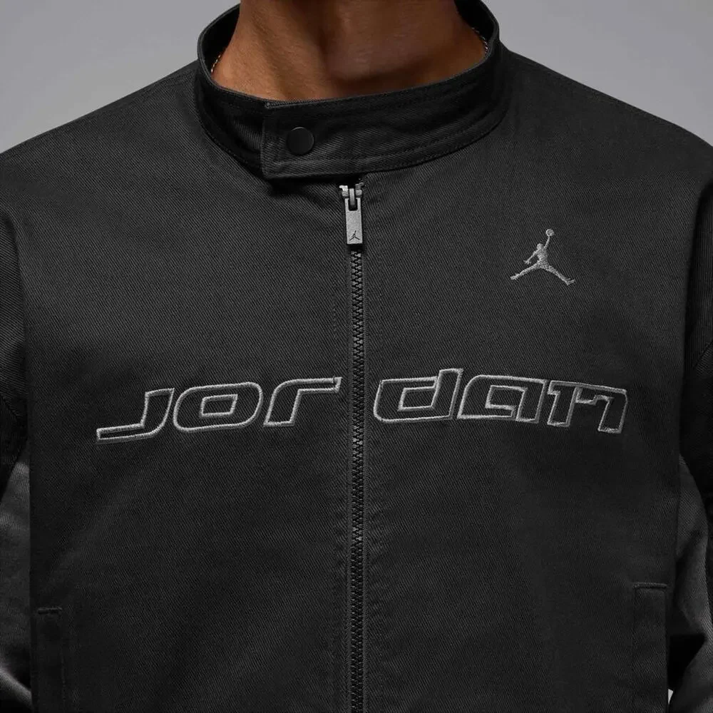 Nike Air Jordan Brooklyn Motorsport Jackets Black HV1048-010 Mens Medium NWT